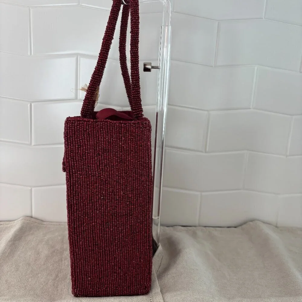 Made in India Bow Hand Held Bag - Maroon - Picture 5 of 13